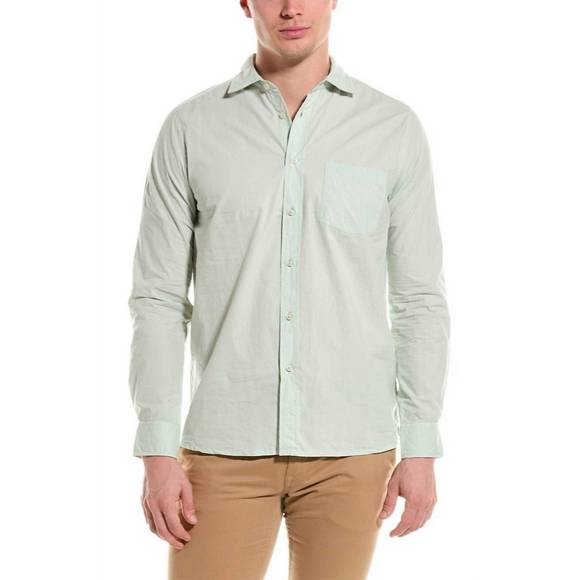 NEW VELVET BY GRAHAM & SPENCER long sleeved brooks shirt in green - Picture 1 of 2